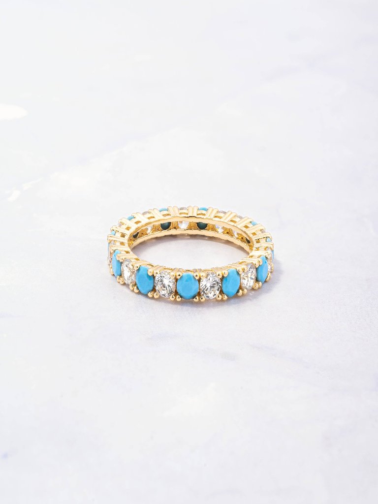 Studded Turquoise Ring